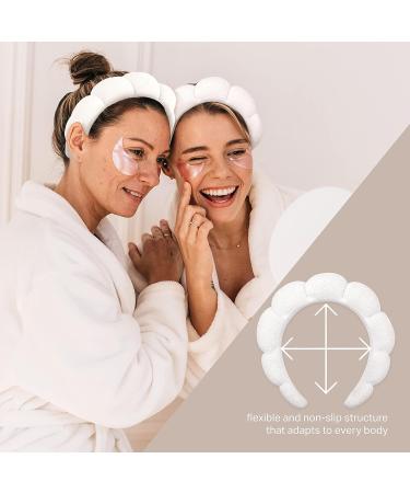 MAPICNNT Cute Pink Spa Headband for Face Washing and Makeup - Terry Cloth Bubble Skincare Headband for Spa and Facial Care - Buy Online on GoSupps.com