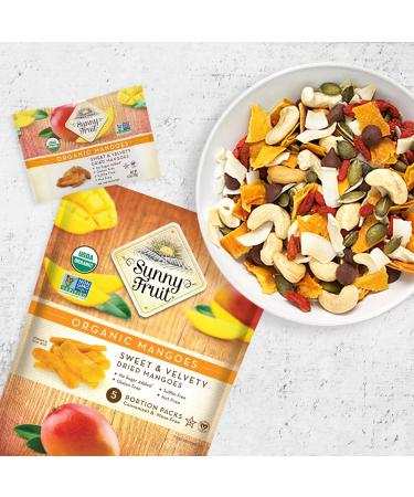 Sunny Fruit Organic Mangoes - 5 Portion Packs (0.7 oz each) - Healthy Snack - Buy Online on GoSupps.com