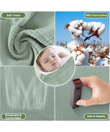 Breathable Cotton Nursing Cover for Breastfeeding | Baby Feeding, Car Seat & Stroller Cover | Light Green - Buy Online on GoSupps.com