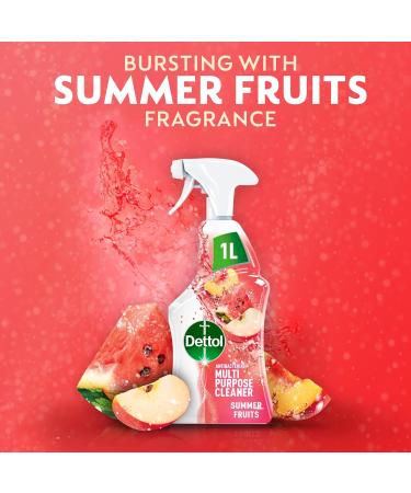 Dettol Antibacterial Cleaning Spray Summer Fruits 1L - Kills 99.9% of Germs - Fresh Summer Scent - Buy Online on GoSupps.com
