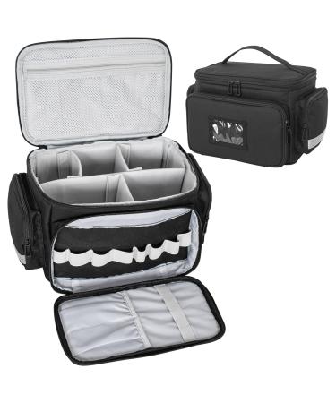 Jamiukro first aid bag empty emergency bag for nurse home care medical bag travel storage bag pill bottle organizer black black s