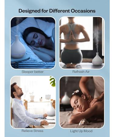 500ml Essential Oil Diffuser - Large Capacity Humidifier with Dual Fog Mode Smart Timer & Cooling Nebula | Aromatherapy in White - Buy Online on GoSupps.com