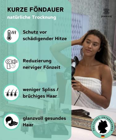 Buy Pamuq 100% Cotton Hair Turban with Buttons - Quick-Drying Gray Hair Towel - 1 Piece Turban for Effortless Drying - Buy Online on GoSupps.com