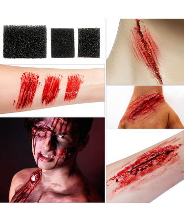 DE'LANCI Halloween SFX Makeup Kit for Zombie & Vampire | 12 Colors Scar Wax, Fake Blood, Extension Oil | Paint Brushes & Sponge Included - Buy Online on GoSupps.com