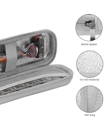 Linkidea EVA Hard Shell Travel Case for Safety Razor | Portable Shaving Accessories for Men - Silver - Buy Online on GoSupps.com