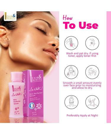 Fair and White So White Skin Brightening Serum 30ml | Face Elbows Knees Feet | Kojic Acid & Castor Oil - International Shipping - Buy Online on GoSupps.com