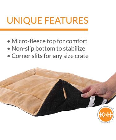 K&H Pet Products Self-Warming Crate Pad Tan - X-Small 14x22 Inches - Retail Package - Buy Online on GoSupps.com