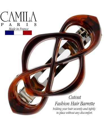 Camila Paris CP2425 French Tortoise Shell Hair Barrette for Women - Strong Hold Grip, Stylish No Slip Clip - Made in France - Buy Online on GoSupps.com