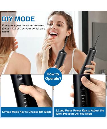 Water Dental Flosser Cordless - 4 Modes Professional Oral Irrigator | 300ML Rechargeable & Waterproof | Perfect for Home & Travel - Buy Online on GoSupps.com