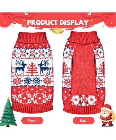 Cozy Christmas Dog Sweater | Knit Winter Pet Apparel | Stylish Holiday Gift with Snowflake & Reindeer Design - Buy Online on GoSupps.com