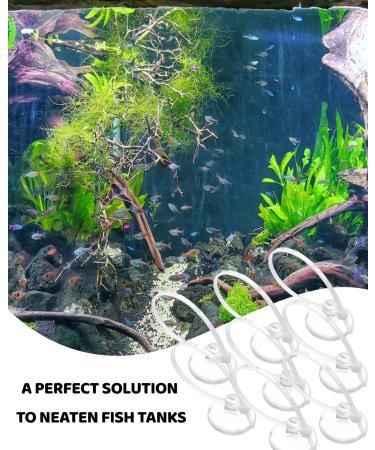 Jetop 50 Pack Suction Cup Aquarium Set & 100 Adjustable Zipper Cables - Perfect for Holding Airline Tubing Reptile Hammocks Decorations & Shrimp Nest Binding - Buy Online on GoSupps.com