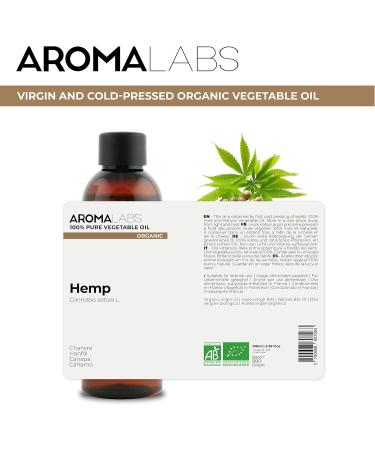 ORGANIC - HEMP Oil - 100mL - 100% Pure Natural Cold Pressed and AB Certified - AROMA LABS (French Brand) - Buy Online on GoSupps.com