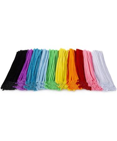Zees 1000 Chenille Stems in 10 Colors - DIY Craft Pipe Cleaners 6mm x 12 Inches (1000) - Buy Online on GoSupps.com