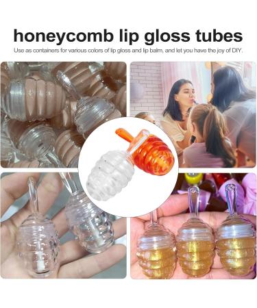 TOYANDONA Lot de 10 Tubes de Brillant L vres Vides 5 Ml Design Nid d'Abeille Plastique Transparent et Marron R utilisables pour DIY Maquillage Voyage et Usage Quotidien - Buy Online on GoSupps.com