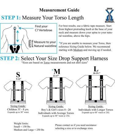 Drop Support Harness for Patient Fall Prevention | Epilepsy, Parkinson's, Elderly Care | PT/OT's Choice for Balance & Stability | LARGE Black - Buy Online on GoSupps.com