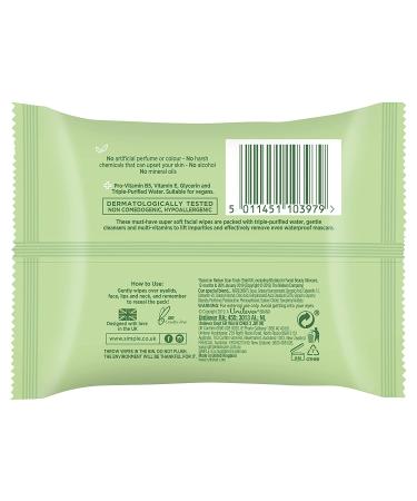 Simple Kind To Skin Cleansing Facial Wipes - Waterproof Mascara Remover, 25 Count (4 Pack) - Perfect for Sensitive Skin - Buy Online on GoSupps.com