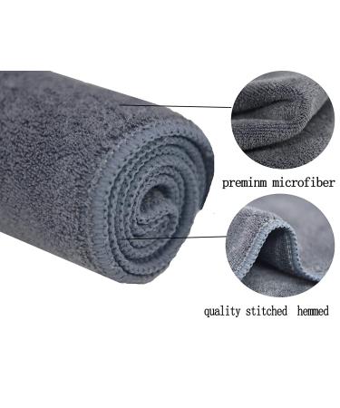 VIcolour Microfiber Face Cloth 12x12 Inch 12 Pack - Grey Makeup Remover & Facial Washcloths - Buy Online on GoSupps.com