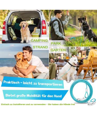 Super Floor Anchor Dog Leash - 10m Green Earth Anchor for Large Dogs | Durable Earth Skewers for Beach Use - Buy Online on GoSupps.com