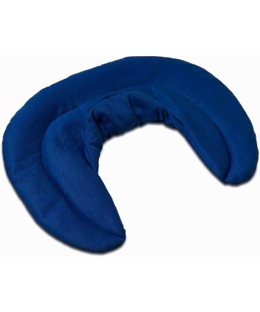 Buy Gentian Blue Neck Horns with Stand-Up Collar | Organic Fabric Cherry Core Warming Pillow - Comfortable Neck Warmer - Buy Online on GoSupps.com