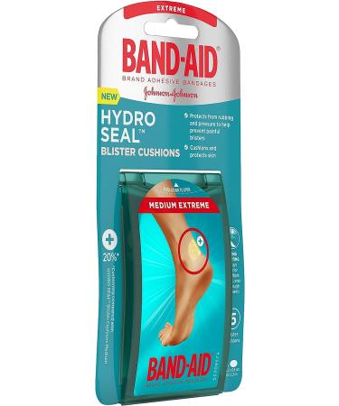 Band-Aid Hydro Seal Blister Cushion Bandages Medium, 5 ct - Waterproof Adhesive Pads - Buy Online on GoSupps.com