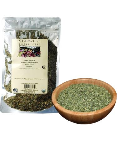 Starwest Botanicals Certified Organic Moringa Oleifera Leaf | Great for Drinks Teas & Smoothies 4 Ounce