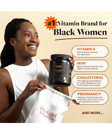 Black Girl Vitamins | Collagen Peptides Powder - Collagen for Skin Hair & Nails - Unflavoured Hydrolyzed Collagen Powder Dairy-Free Gluten-Free Collagen for Women and Men - 16oz - Buy Online on GoSupps.com