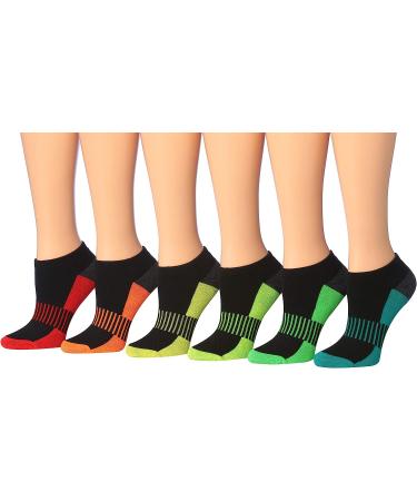 Tipi Toe Women's 12-Pairs Low Cut Athletic Socks with Arch Design - Black + Color Options - Buy Online on GoSupps.com