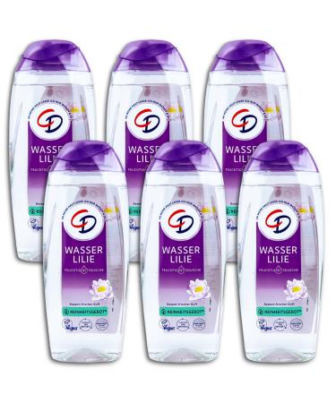 CD Set of 6 moisturizing water lily shower gels 6 x 250 ml