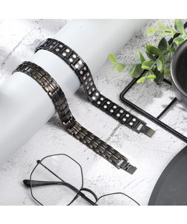 Buy Titan Magnetic Tape Bracelet for Men | Adjustable 2-Row Magnetic Stark Bracelet - Black Tools & Bag Included - International Shipping Available - Buy Online on GoSupps.com