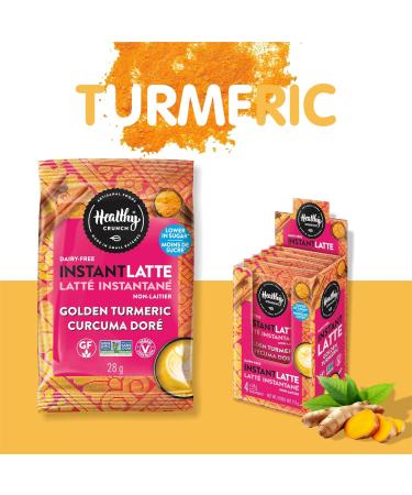 Healthy Crunch Golden Turmeric Instant Latte - 2 Units x 112g - Organic Coconut & Gluten-Free Oat Milk Powder Dairy-Free Soy-Free Caffeine-Free Peanut-Free Tree Nut-Free Lower Sugar & Delicious - Buy Online on GoSupps.com