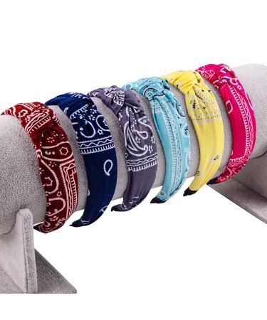Duufin Boho Headbands - 6 Vintage Paisley & Floral Knot Headbands for Women & Girls - Buy Online on GoSupps.com