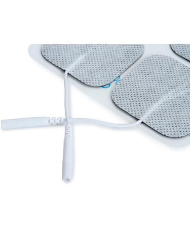 Premium Re-Usable TENS/EMS Electrode Pads (4 Pack) Fabric Backed, Latex-Free Gel Pads for Pain Relief - Buy Online on GoSupps.com