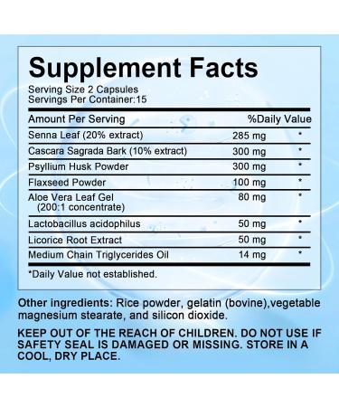 15 Day Cleanse - Advanced Gut Detox for Men & Women | Non-GMO Colon Support | 30 Capsules - Buy Online on GoSupps.com