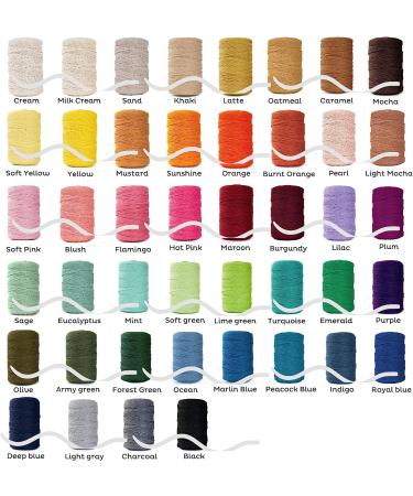 Nook Theory 3mm Macrame Cord 220 Yards - 4mm 5mm Soft Macrame Rope Perfect for Knots - Macrame Supplies for Wall Hangers & Boho Decorations - Cotton Rope - Macrame String (Burnt Orange  3mm) 3.6. Burnt Orange 3mm*220yard... - Buy Online on GoSupps.com