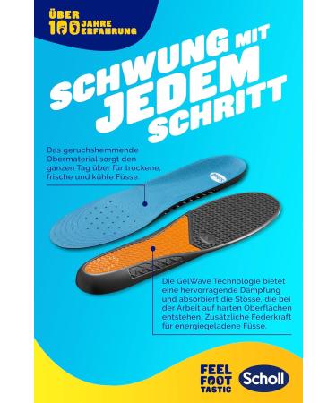 Scholl Gel Activ Work Insoles for Men | Comfort & Support Size 40-43 - International Shipping Available - Buy Online on GoSupps.com