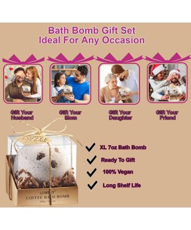 Fathers Day Handmade Organic Coffee Bath Bombs - Relaxing Spa Soaks with Essential Oils for Him, Dad, Mom - Self Care Gifts for Birthday - Buy Online on GoSupps.com
