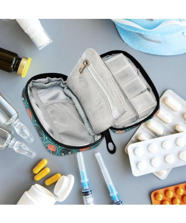 Fustylead Kawaii Space Cats Pill Organizer - Portable Travel Case for Vitamins & Supplements - Cute Medicine Zipper Bag - Buy Online on GoSupps.com