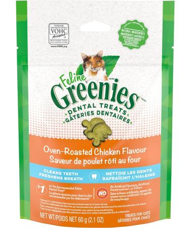 Feline GREENIES Pill Pockets Cat Treats Natural Dental Care Chicken Flavour (45 Treats) 1.6oz. Pack & Cat Treats Natural Dental Care Oven Roasted Chicken Flavour 2.1oz. Pouch - Buy Online on GoSupps.com