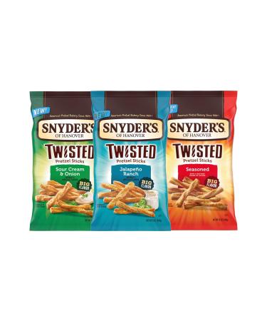 Snyder's of Hanover Twisted Pretzel Sticks Variety 3-Pack,12 Oz. Bags