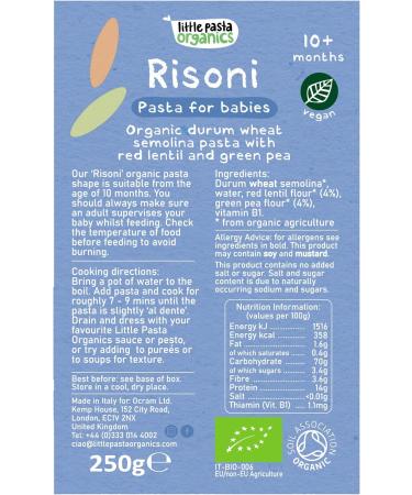 Little Pasta Organics Red Lentil & Pea Baby Pasta 10m+ - Buy Online on GoSupps.com