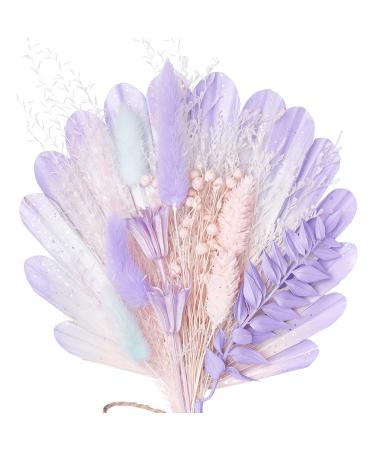 The Baked Studio - Dried Flower Cake Topper Set With Shell Sun Palm Leaf For Cake Decorating (Mermaid)