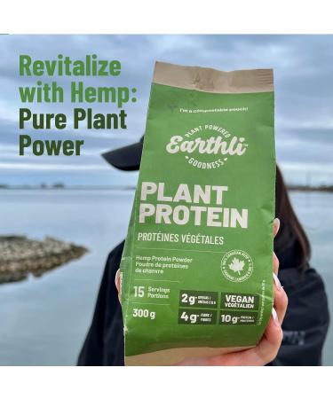 Earthli Plant Protein 300g | Hemp Based Superfood | 22g Protein & 8g Fibre | Keto Friendly Non-GMO Sodium Free | Vegan Plant-based Protein Powder 300 g (Pack of 1) - Buy Online on GoSupps.com