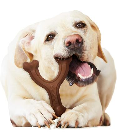 Nylabone Wishbone Dog Chew Toy for Adult Dogs - Bison Large/Giant Size | Durable Ergonomic Design | For Puppies and Adult Dogs | 1 Count - Buy Online on GoSupps.com