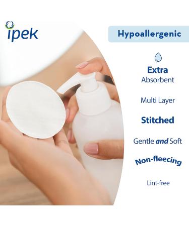 Ipek Makeup Remover Pads 300 Count 100% Pure Cotton Wool Pad Round Eye Make Up Pads Lint Free Cosmetic Rounds Soft and Absorbent Face Cleansing Pads Removed Pads for Nail Disposable White 3 Packs x 100 Pcs - Buy Online on GoSupps.com