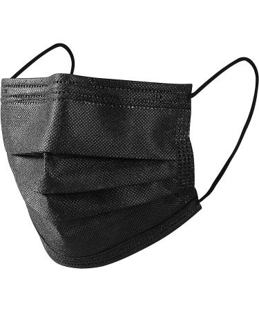 Black Disposable Face Masks 25 Pack - 3-Ply Protection - Buy Online on GoSupps.com