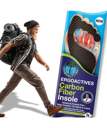 Ergoactives Carbon Fiber Insole Plus - Rigid with Padding for Men and Women - Alleviates Morton's Neuromas, Plantar Fasciitis - Size M 9-12, W 7-9 - 1 Unit - Buy Online on GoSupps.com