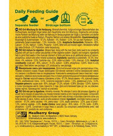 RIO Bird Grit Mix - 520 g | Premium Bird Grit for Healthy Birds | International Shipping Available - Buy Online on GoSupps.com