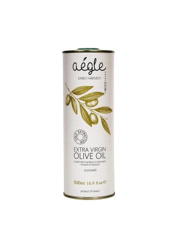 Aegle, Early Harvest -Pure-Extra Virgin Olive Oil-Koroneiki-Cold Extraction- Single Domain -Imported from Messinia Greece- 500mL - Pewter