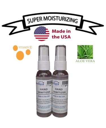 KeriCure 2 PACK Super Moisturizing Hand Sanitizer Sprays with Organic Aloe Vera and Vitamin E - Unscented, Made in the USA by a Woman-Owned Small Business - Buy Online on GoSupps.com