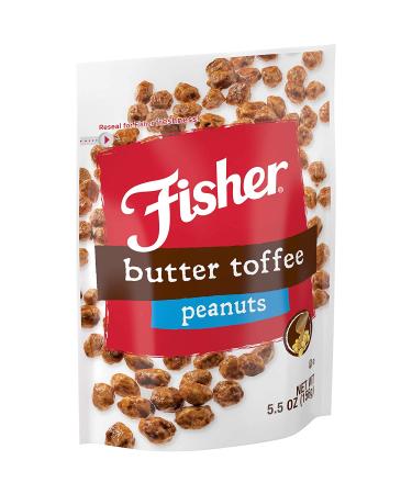 Fisher Snack Butter Toffee Peanuts 5.5oz (Pack of 6) - No Artificial Colors or Flavors - Buy Online on GoSupps.com